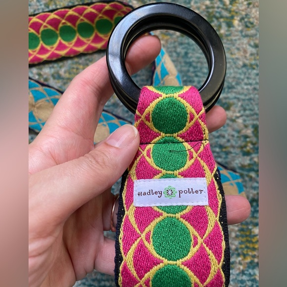 Hadley Poller pink snapdragon reversible print artisan ring belt, size large - Picture 8 of 9